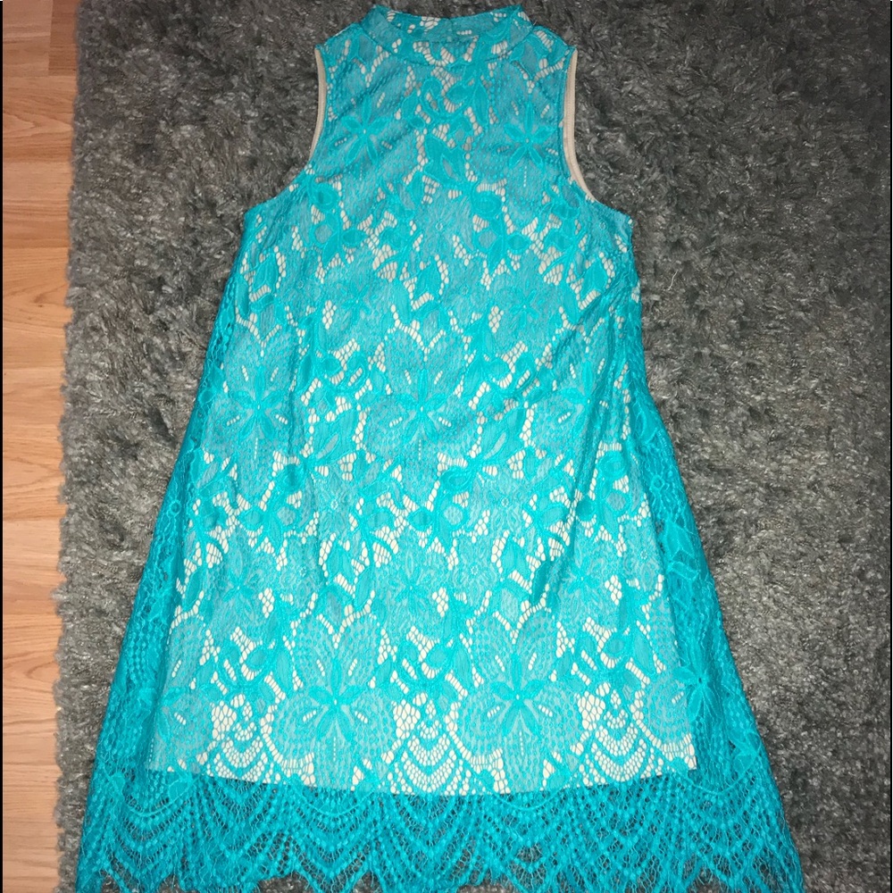 Turquoise green dress